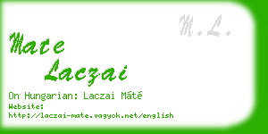 mate laczai business card